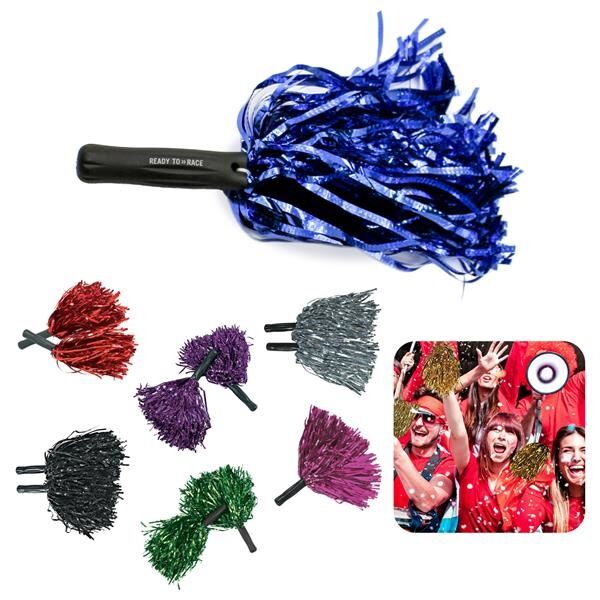 Main Product Image for Imprinted Metallic Pom Poms