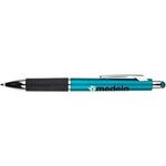 Metallic Stylus Pen w/ Gripper - Light Blue