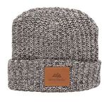 Milliner Cuffed Knit Beanie with Leather Patch