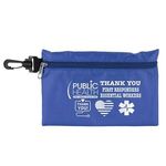 Milos Large Zipper Storage Pouch with Plastic Hook - Royal Blue