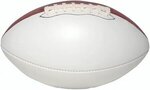 Mini Autograph Football - Full Color Print - Brown/White