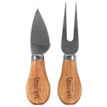 Mini Round Cheese Board & Knife Set -  