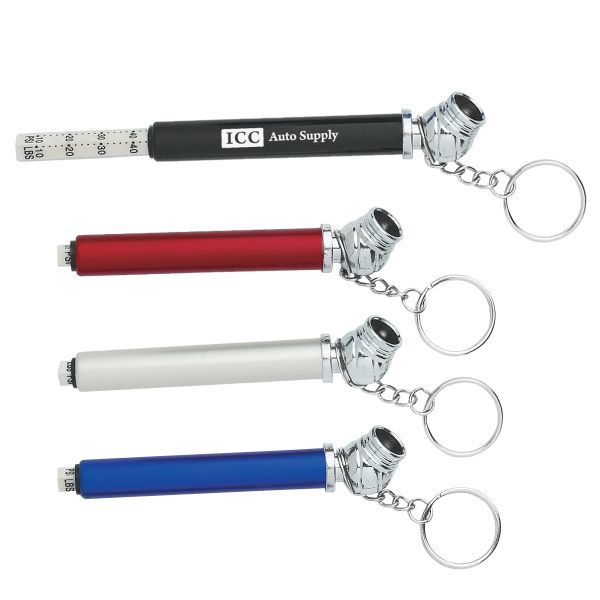 Main Product Image for Custom Printed Mini Tire Gauge Key Chain