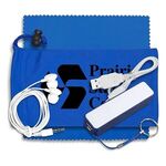 Mobile Tech Power Bank Accessory Kit with Earbuds in Pouch -  