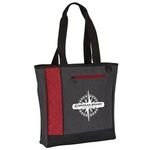 Mod Zippered Tote - Dark Red