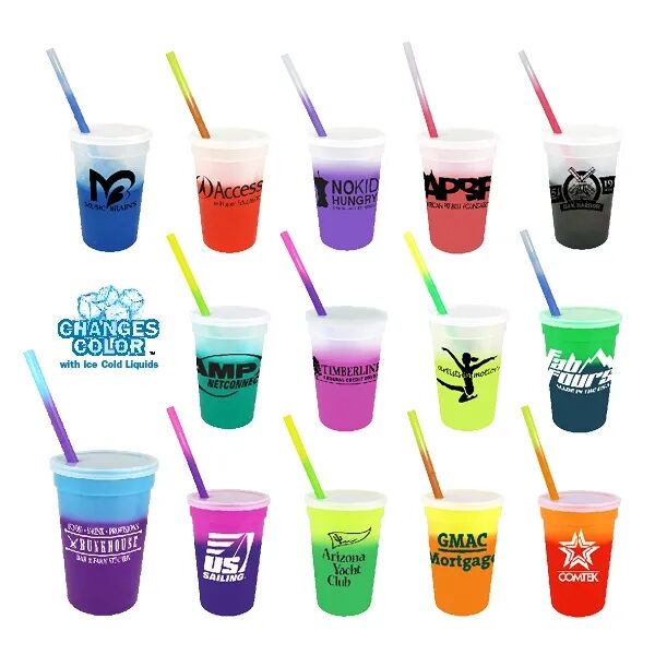 Main Product Image for Custom Printed Mood 17 oz. Stadium Cup/Straw/Lid Set