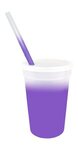 Mood 17 oz. Stadium Cup/Straw/Lid Set - Frosted to Purple