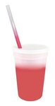 Mood 17 oz. Stadium Cup/Straw/Lid Set - Frosted To Red