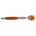 Multi-Culture MopTopper (TM) Screen Cleaner with Stylus Pen - Orange