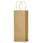 Natural Kraft 1-Bottle Wine Bag - Flexo Ink - Natural Brown Kraft