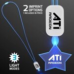 Buy Neon Lanyard with Acrylic Star Pendant - Blue