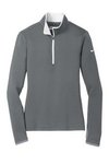 Nike Golf Ladies Dri-FIT Stretch 1/2-Zip Cover-Up. - Dark Grey/ White