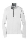 Nike Golf Ladies Dri-FIT Stretch 1/2-Zip Cover-Up. - White/ Dark Grey