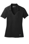 Nike Golf Ladies Dri-FIT Vertical Mesh Polo-Embroidered - Black