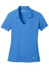 Nike Golf Ladies Dri-FIT Vertical Mesh Polo-Embroidered - Brisk Blue