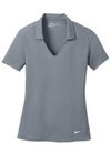 Nike Golf Ladies Dri-FIT Vertical Mesh Polo-Embroidered - Cool Grey
