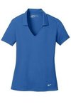Nike Golf Ladies Dri-FIT Vertical Mesh Polo-Embroidered - Gym Blue