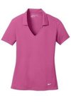 Nike Golf Ladies Dri-FIT Vertical Mesh Polo-Embroidered - Pink Fire