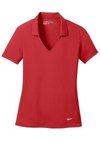 Nike Golf Ladies Dri-FIT Vertical Mesh Polo-Embroidered - University Red