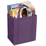 Non-Woven Grocery Tote - Purple