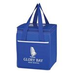 Non-Woven Wave Design Kooler Lunch Bag - Royal Blue