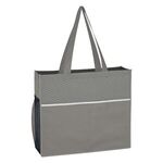 Non-Woven Wave Design Tote Bag - Gray