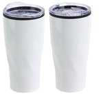 Oasis 20 oz Stainless Steel/Polypropylene Tumbler - Metallic White