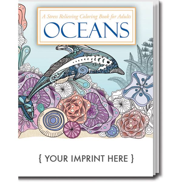 Main Product Image for Oceans. Stress Relieving Coloring Books For Adults USA Made
