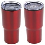 Odyssey 20 oz Stainless Steel/Polypropylene Travel Tumbler - Medium Red