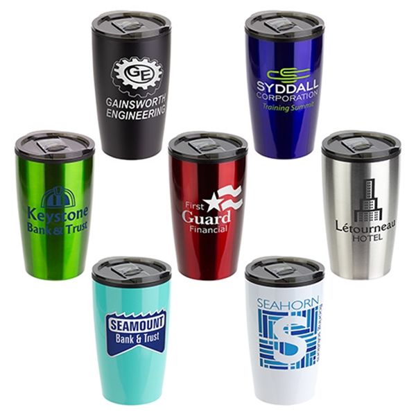 Main Product Image for Custom Optima 14 Oz Stainless Steel/Polypropylene Tumbler