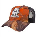 Buy Embroidered Orange Ridge Camo With Black Mesh Cap