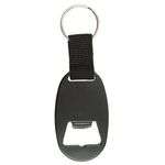 Oval Aluminum Bottle Opener - Black