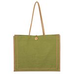 Paradise Jute Tote Bag - Olive