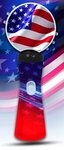 Patriotic LED 9" Coin Spinner Wand - Red-white-blue