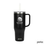 Perka® Kempton 40 oz. Double Wall, Stainless Steel Travel... - Black