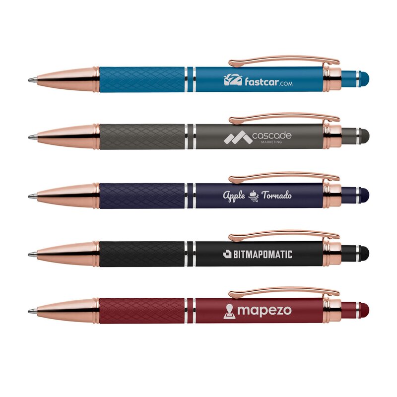 Main Product Image for Laser Engraved Phoenix Softy Rose Gold Classic Pen w/ Stylus