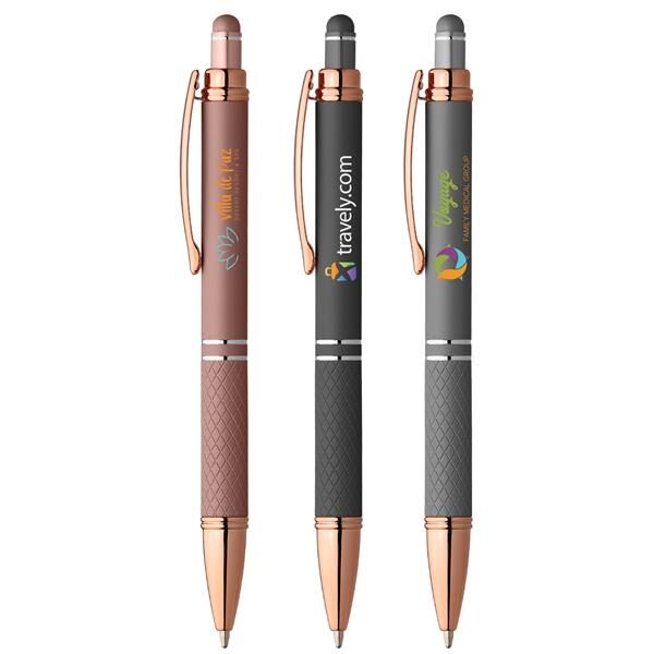Main Product Image for Custom Printed Phoenix Softy Rose Gold Metallic Pen w/ Stylus