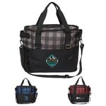 Plaid Insulated Cooler Bag -  