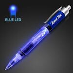 Plastic LED Pen with Blue Barrel - Blue