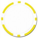 Poker chips sets with 100 full color chips & Aluminum case - Yellow