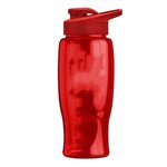 Poly-Pure - 27 oz. Bottle - Drink-Thru Lid - Digital - T. Red