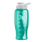 Poly-Pure - 27 oz. Bottle - Drink-Thru Lid - Digital - T. Teal