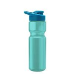 Poly Pure 28 Oz. Bottle - Drink Thru Lid - Teal