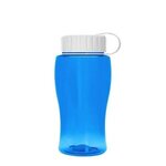 Poly-Pure Junior 18 oz Transparent Bottles - Transparent Blue