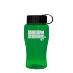 Poly-Pure Junior 18 oz Transparent Bottles - Transparent Green