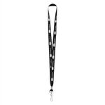 Polyester Lanyard With J-Hook - Black