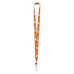 Polyester Lanyard With J-Hook - Orange