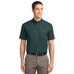 Port Authority Short Sleeve Easy Care Shirt. - Dark Green/ Navy