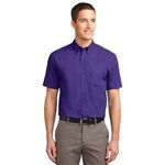 Port Authority Short Sleeve Easy Care Shirt. - Purple/ Light Stone