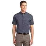 Port Authority Short Sleeve Easy Care Shirt. - Steel Grey/ Light Stone